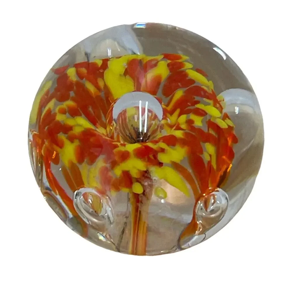 Vintage Zimmerman Hand Blown Paperweight Signed Z on Bottom Great Condition
